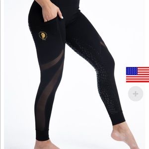 Lot of 3 black Sync Equestrian Venom Full Seat Breeches, 2 XL and 1 L, EUC!